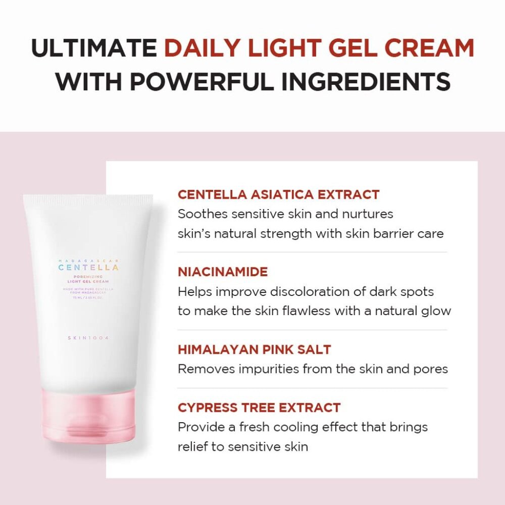 SKIN1004 Madagascar Centella Poremizing Light Gel Cream Moisturizer 75ml - Picture 5 of 6